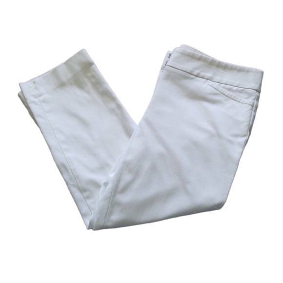 LOFT Petites White Stretch‎ Capri Pants Size 10 Petite - Picture 1 of 8